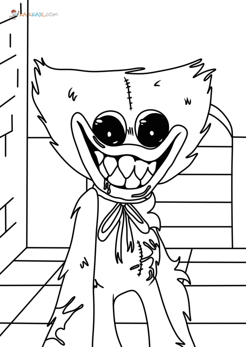 Huggy Wuggy Sheets Coloring Pages