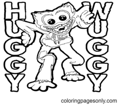 Huggy Wuggy 着色页