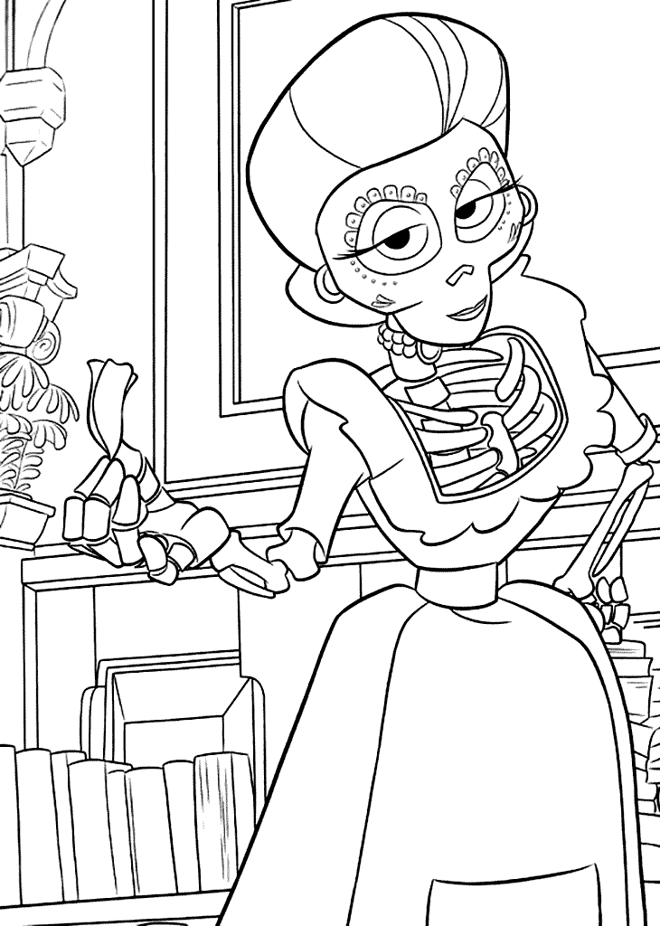 Imelda Rivera from Coco Coloring Page