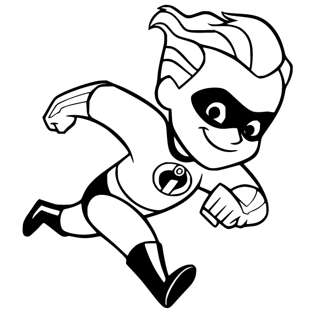 Incredibles Dash Running Coloring Page