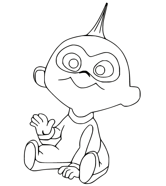 Jack Jack Sits on the Floor Coloring Page