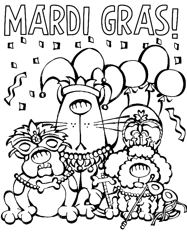 Narr-Mardi-Gras-Tiere aus Mardi Gras