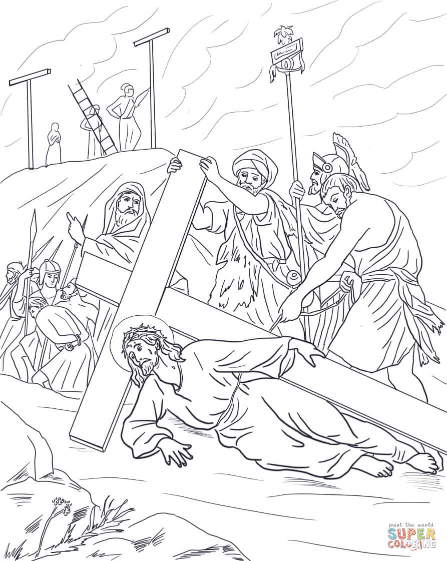 Jesus cai pela terceira vez desde a Sexta-Feira Santa