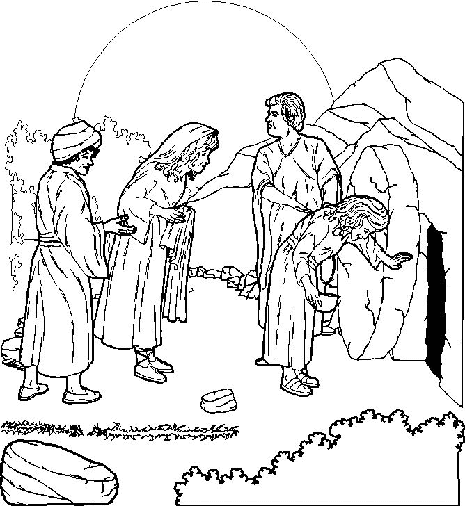 Jesus Resurrection – Religious Easter Coloring Page