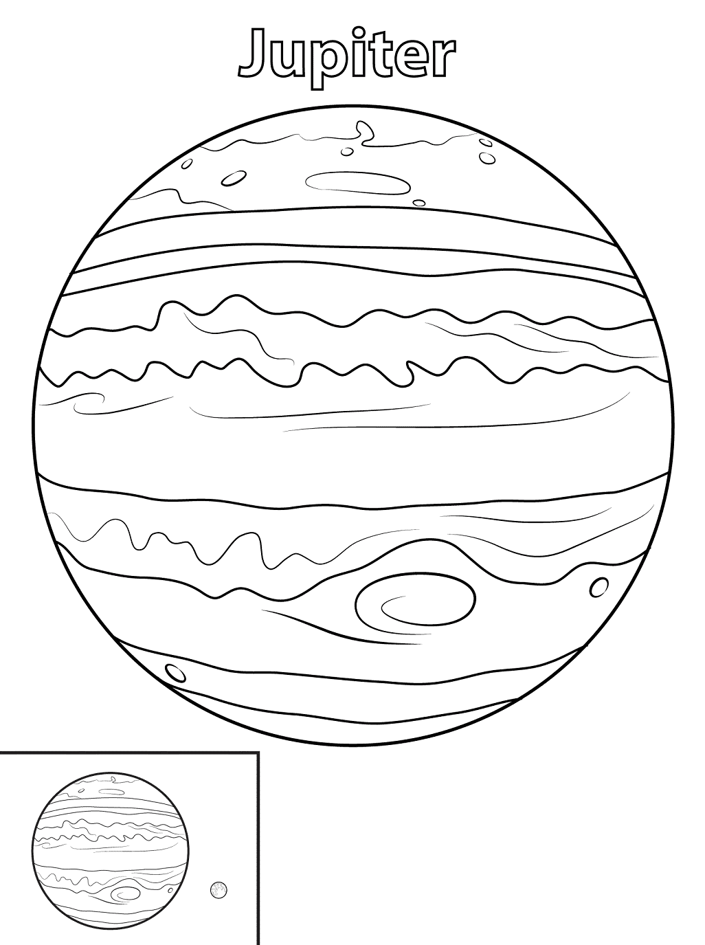 Coloriage planète Jupiter