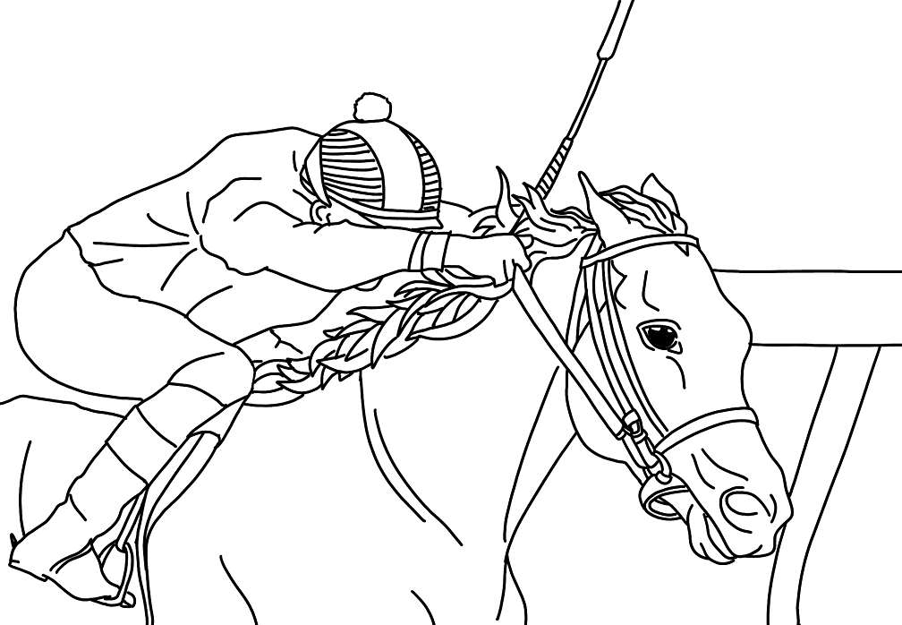 Kentucky Derby Free Coloring Page