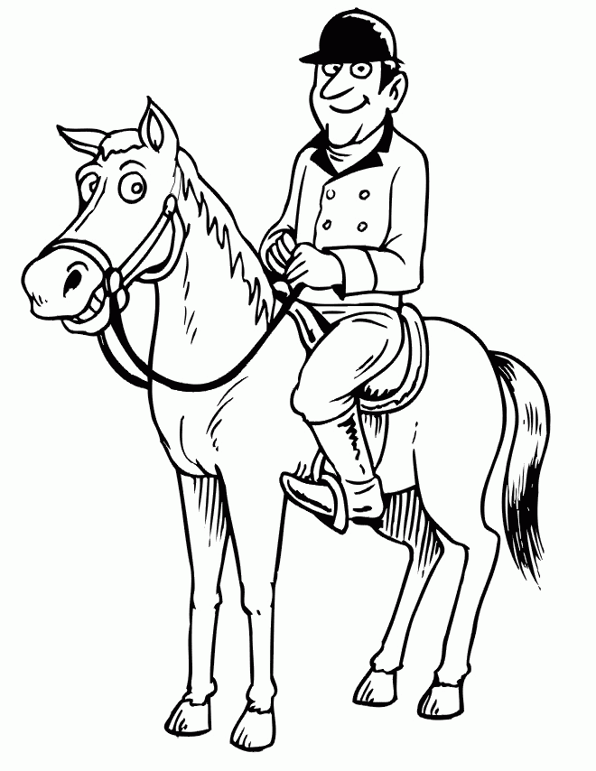 Kentucky Derby Jockey Coloring Pages