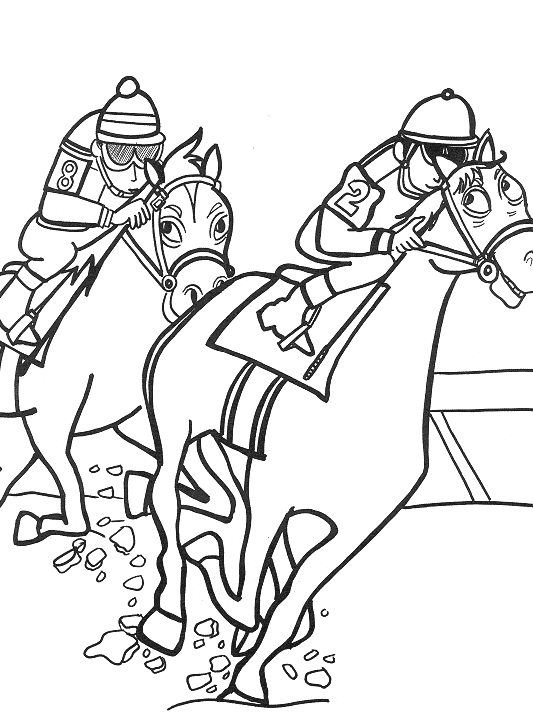 Kentucky Derby Printable Coloring Page