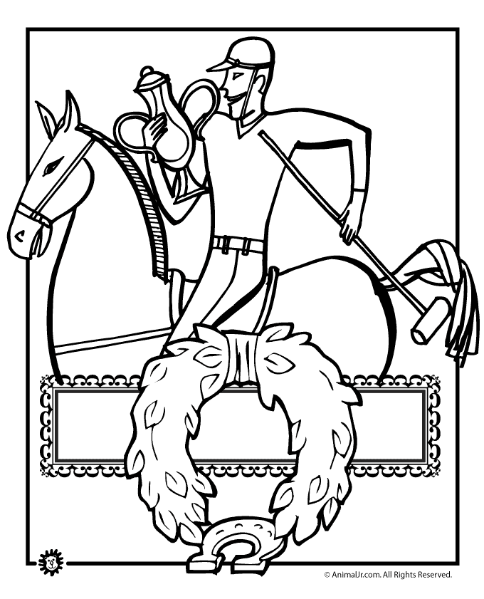 Kentucky Derby Trophy Coloring Page