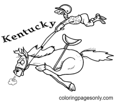 Páginas para colorir Kentucky Derby