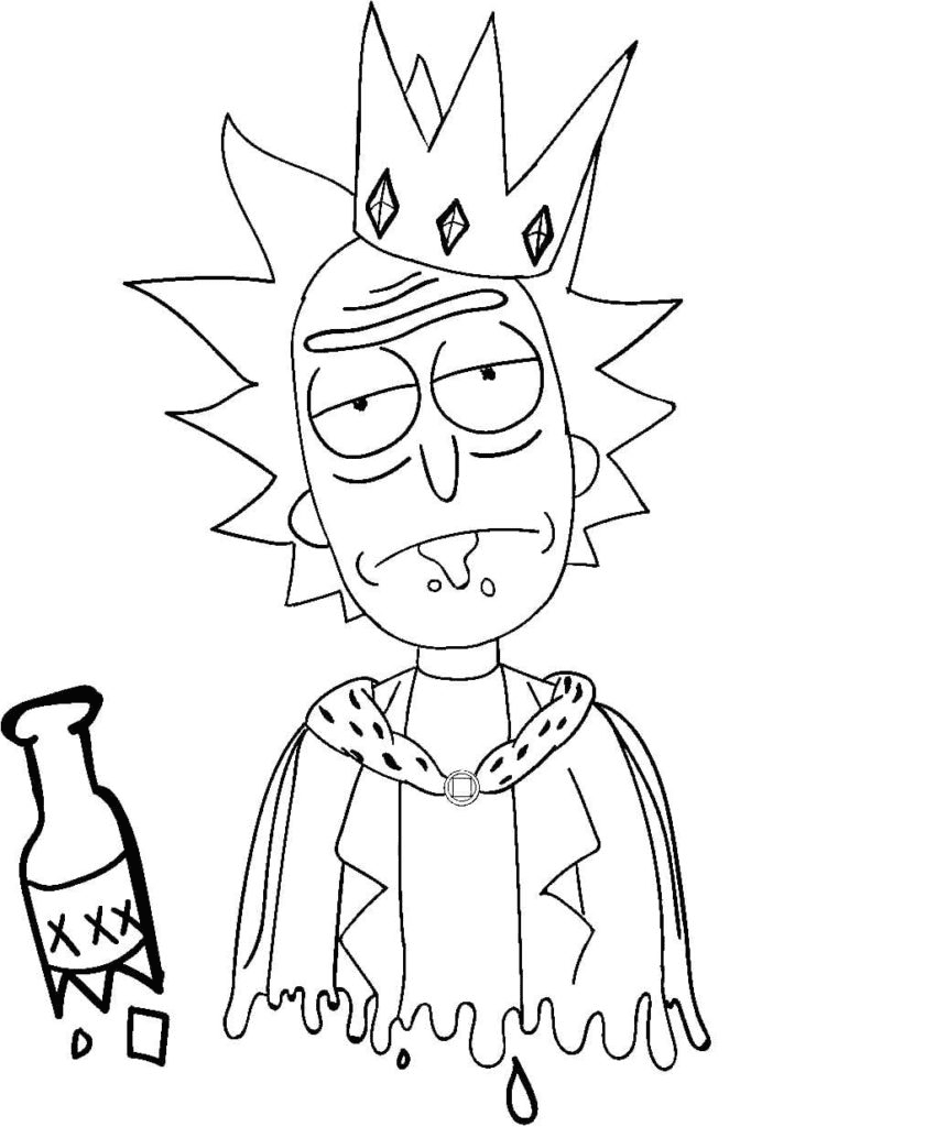 Rei Rick para colorir