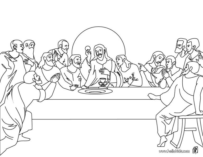 Last Supper Printable Coloring Pages