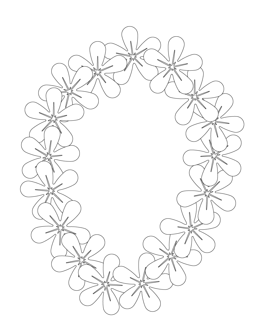 Lei Wreath Free Coloring Page