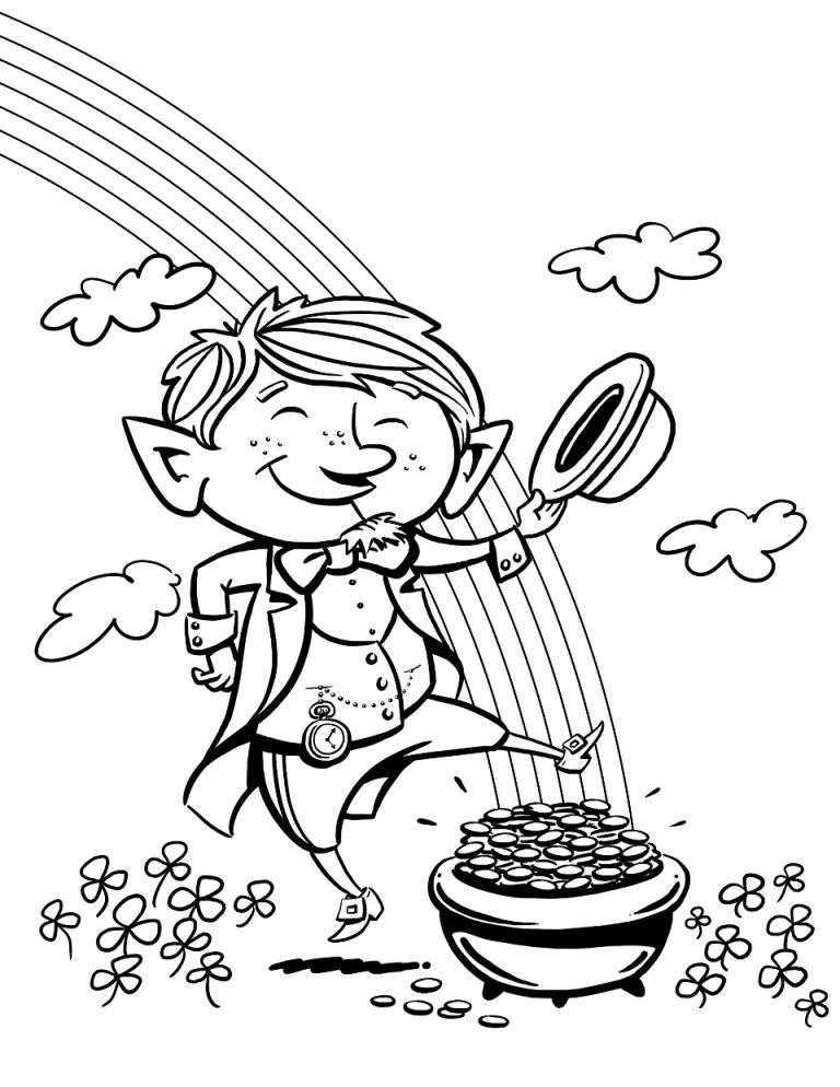 Leprechaun for Kids Coloring Page