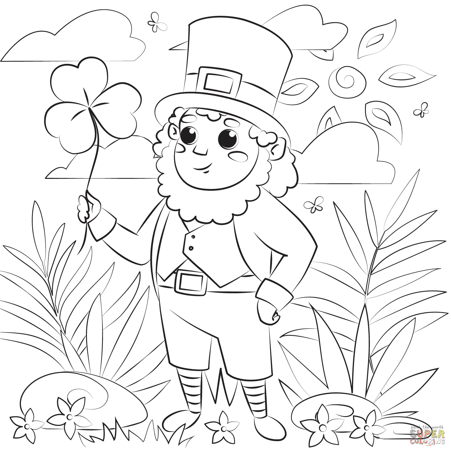Leprechaun To Print Coloring Pages