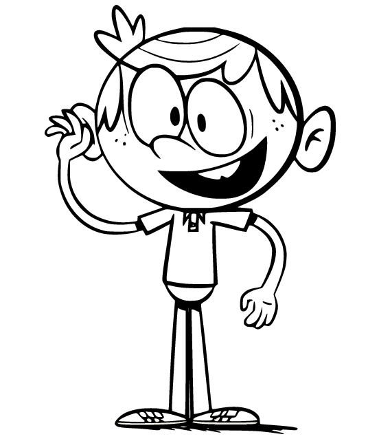 Lincoln from the Loud House Coloring Page