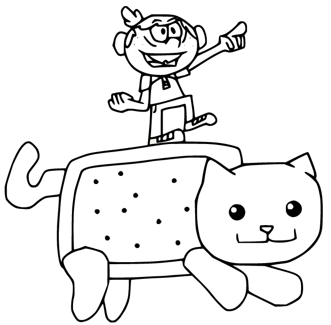 Lincoln on the Cat from The Loud House