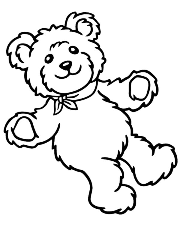 Little Teddy Bear Coloring Page
