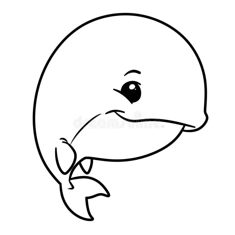 Little Whale Coloring Page