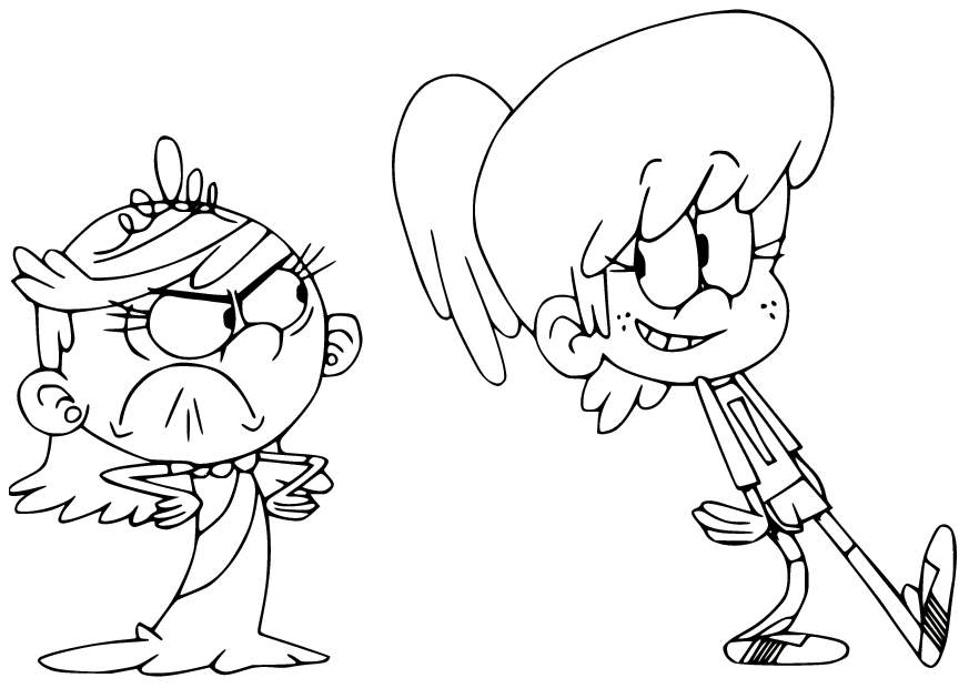 Lola and Lynn Coloring Pages