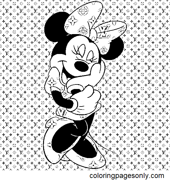 Coloriage Louis Vuitton Disney Minnie
