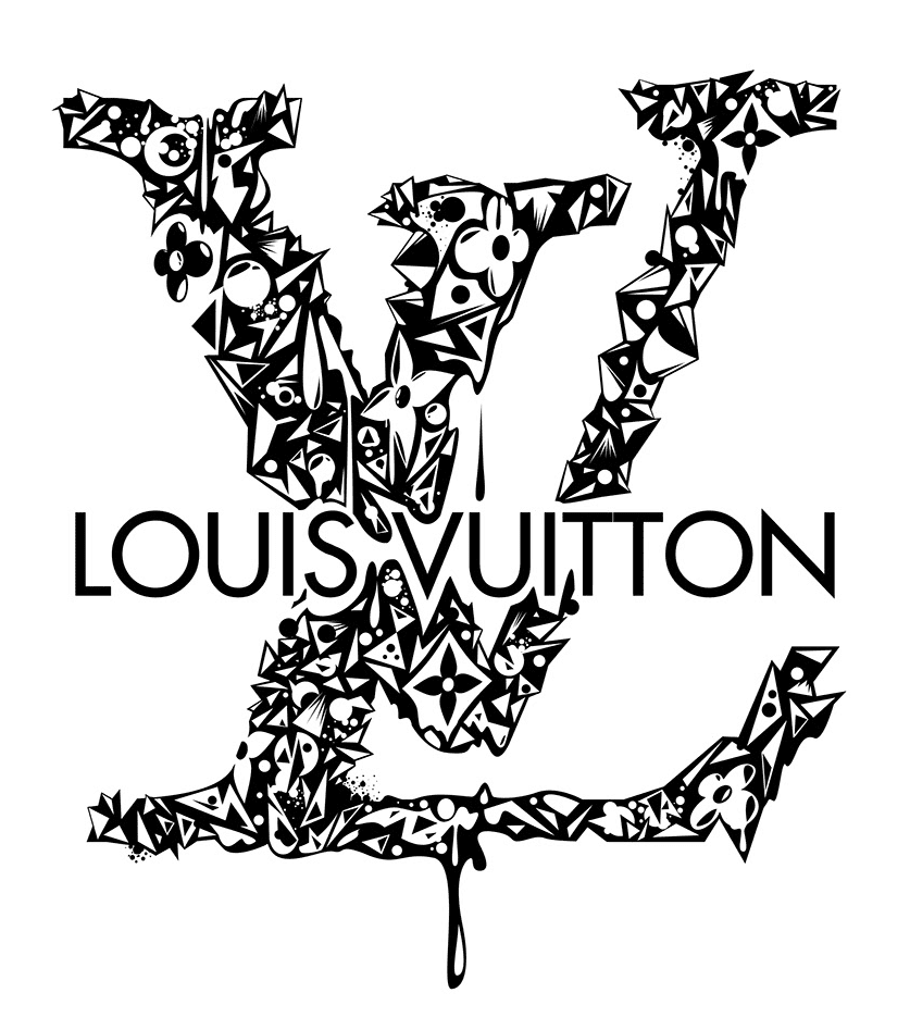 Página para colorir logotipo Louis Vuitton Lv