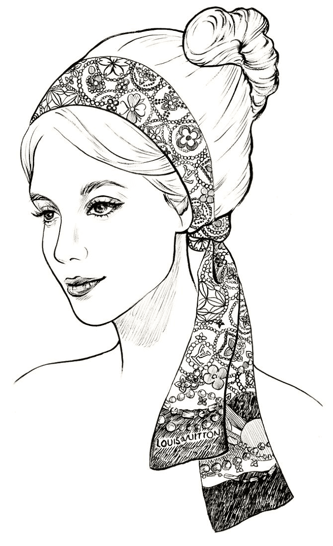 Coloriages de foulards Louis Vuitton