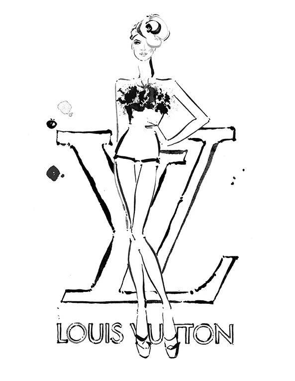 Desenho para colorir do simbolismo da Louis Vuitton