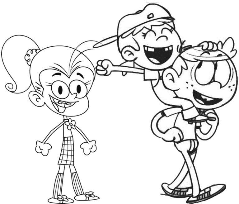 Luan with Lana and Lincoln from The Loud House