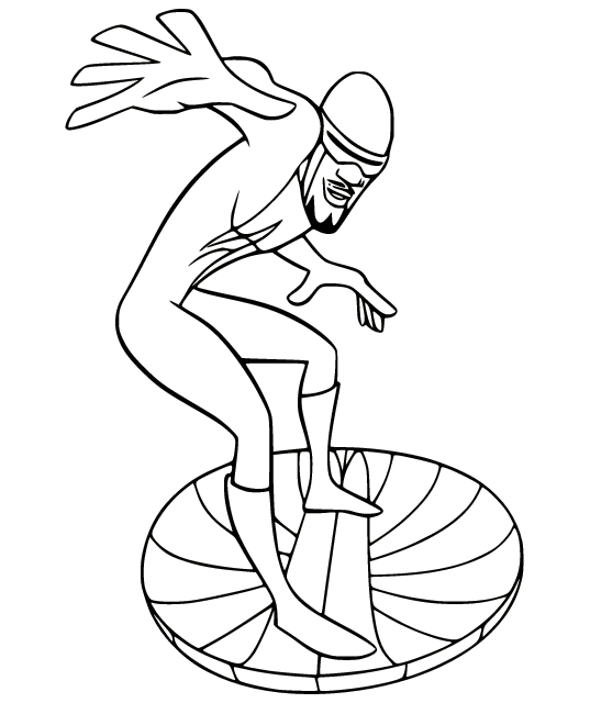 Lucius Best from Incredibles Coloring Page