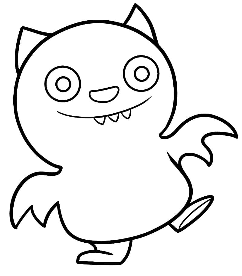 Lucky Bat from UglyDolls Coloring Page