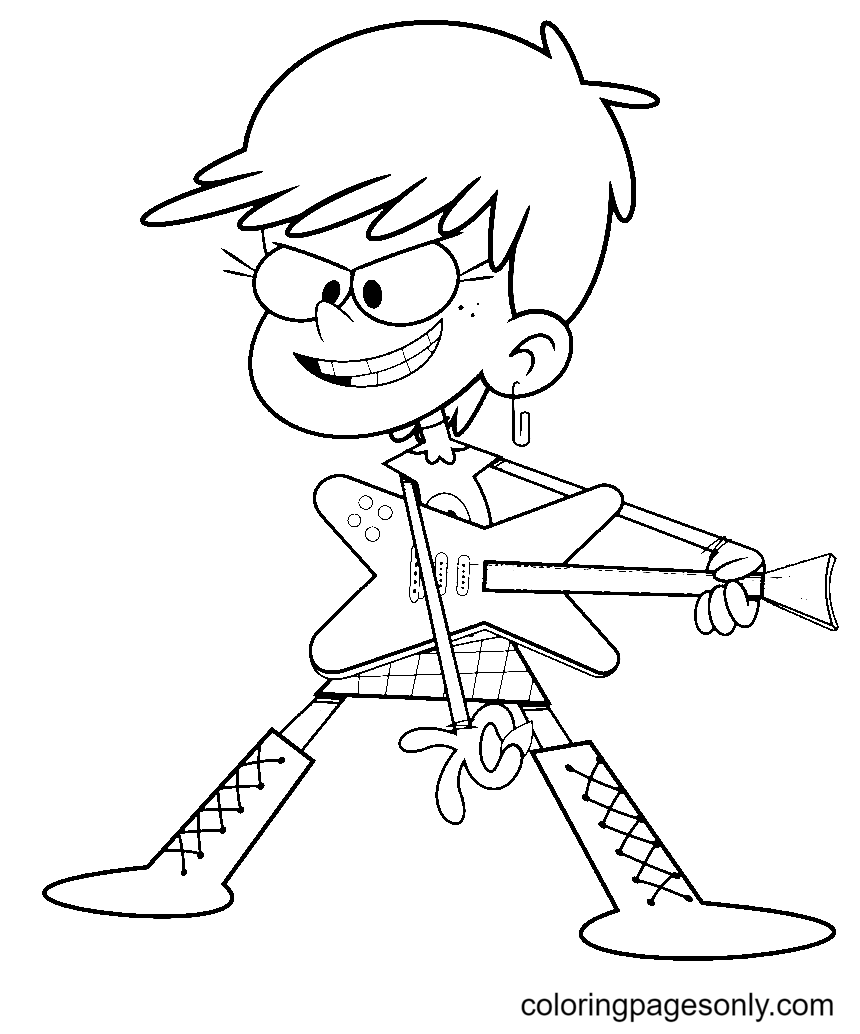 Luna from Loud House Coloring Page