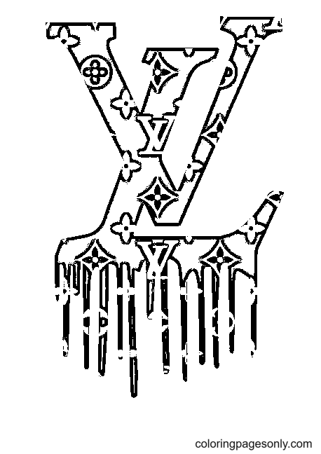 Lv Logo Coloring Pages - Free Printable Coloring Pages