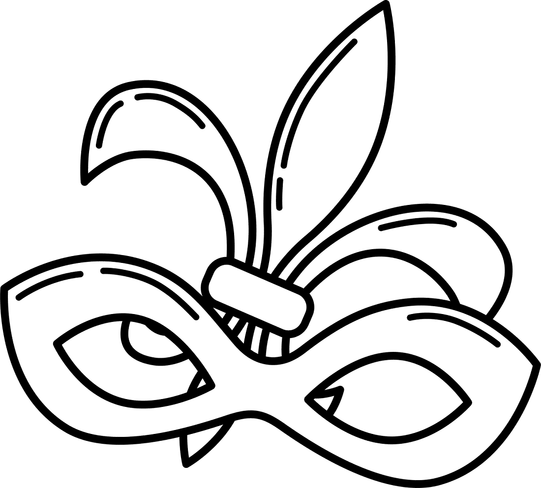 mardi gras mask printable coloring pages