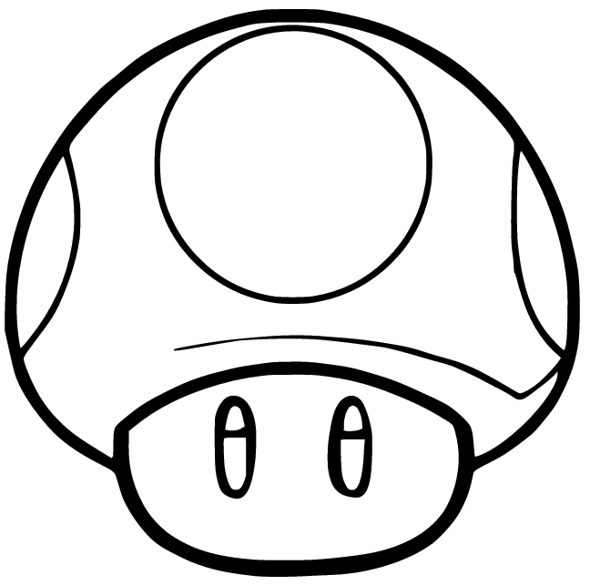 Mario Mushroom Coloring Page