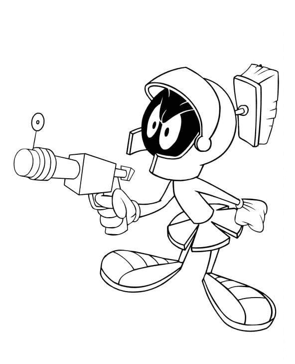 Martian Marvin Coloring Page