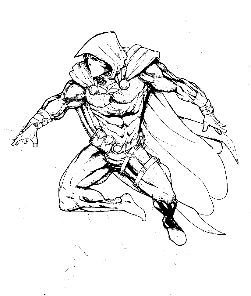 How to Draw Moon Knight with Crescent Darts - YouTube