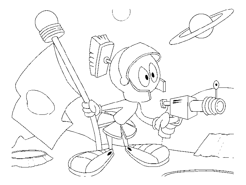 Marvin Free Coloring Page