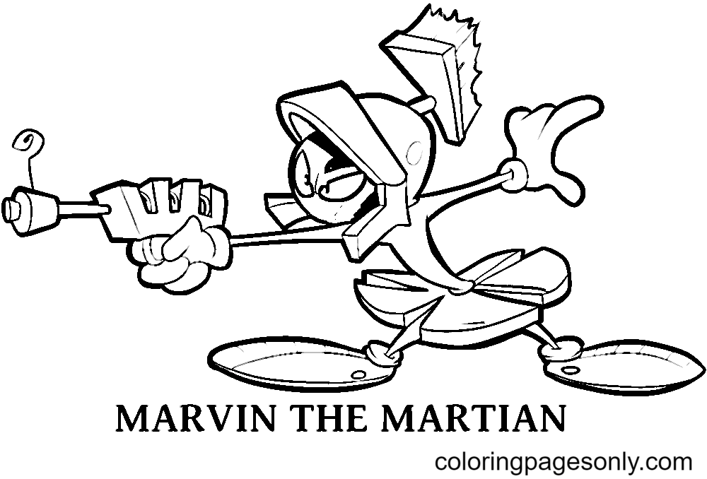 Марвин Марсианин Мультфильм Looney Tunes от Марвина Марсианина