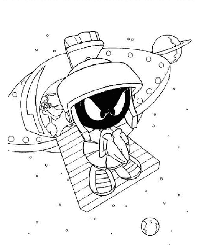 Marvin the Martian Printable Coloring Page