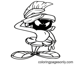 Marvin the Martian Coloring Pages