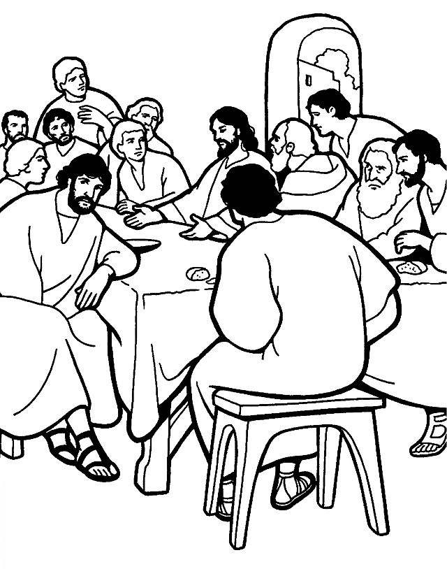 Maundy Thursday Free Coloring Page