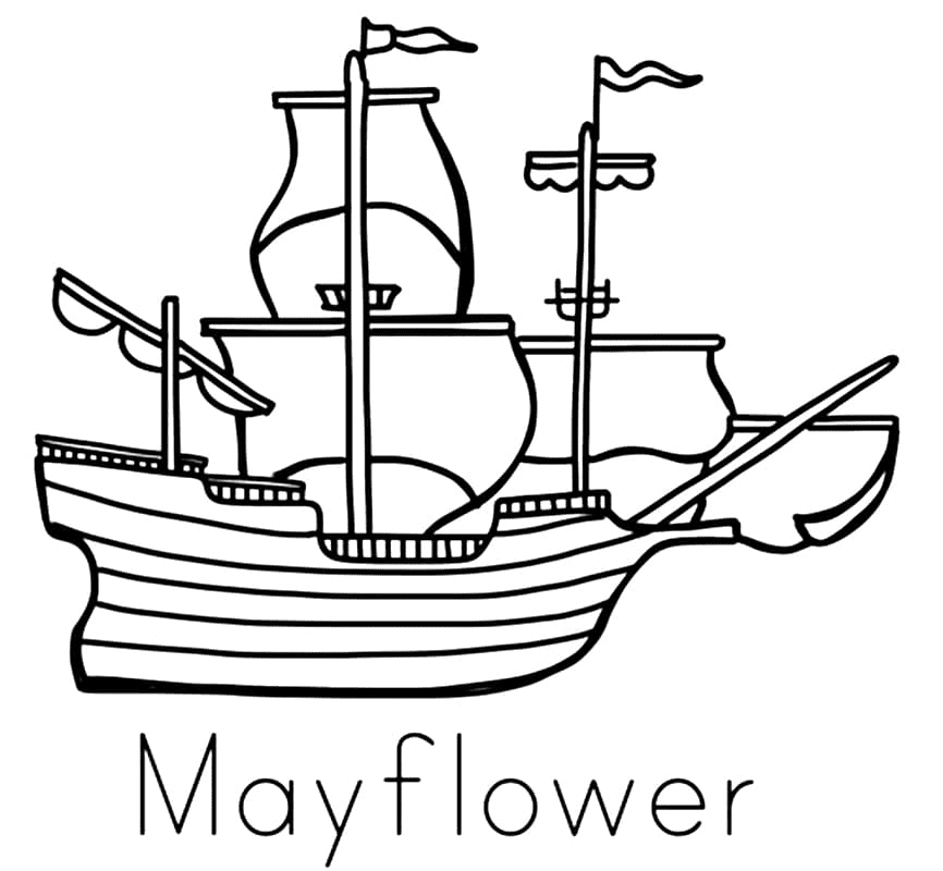 Mayflower Printable Coloring Page