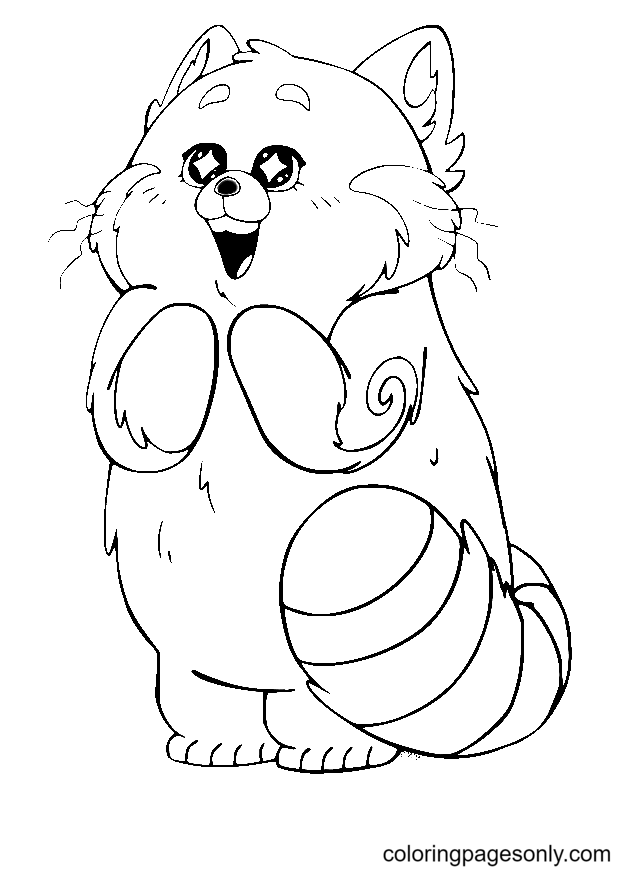 Mei Lee Panda from Turning Red Coloring Page