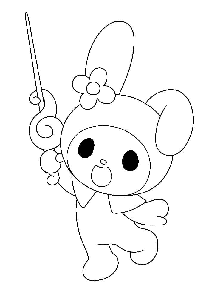 Melody With With A Magic Staff Coloring Pages