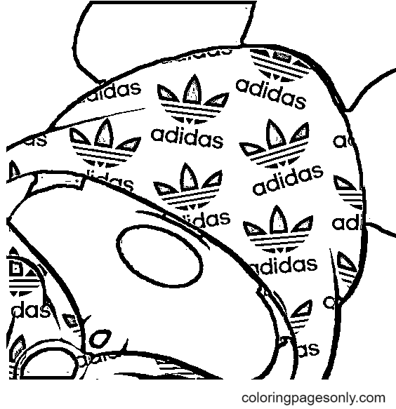 Mickey Adidas Coloring Page