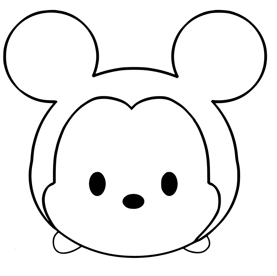 Mickey Mouse Tsum Tsum Coloring Page