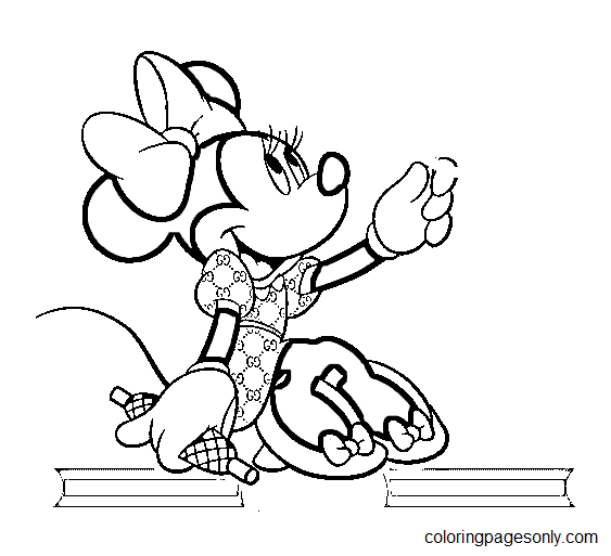 Coloriage Minnie Mouse Gucci