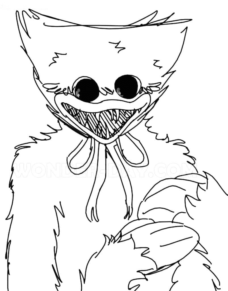 Monster Huggy Wuggy Coloring Pages Free Printable Coloring Pages