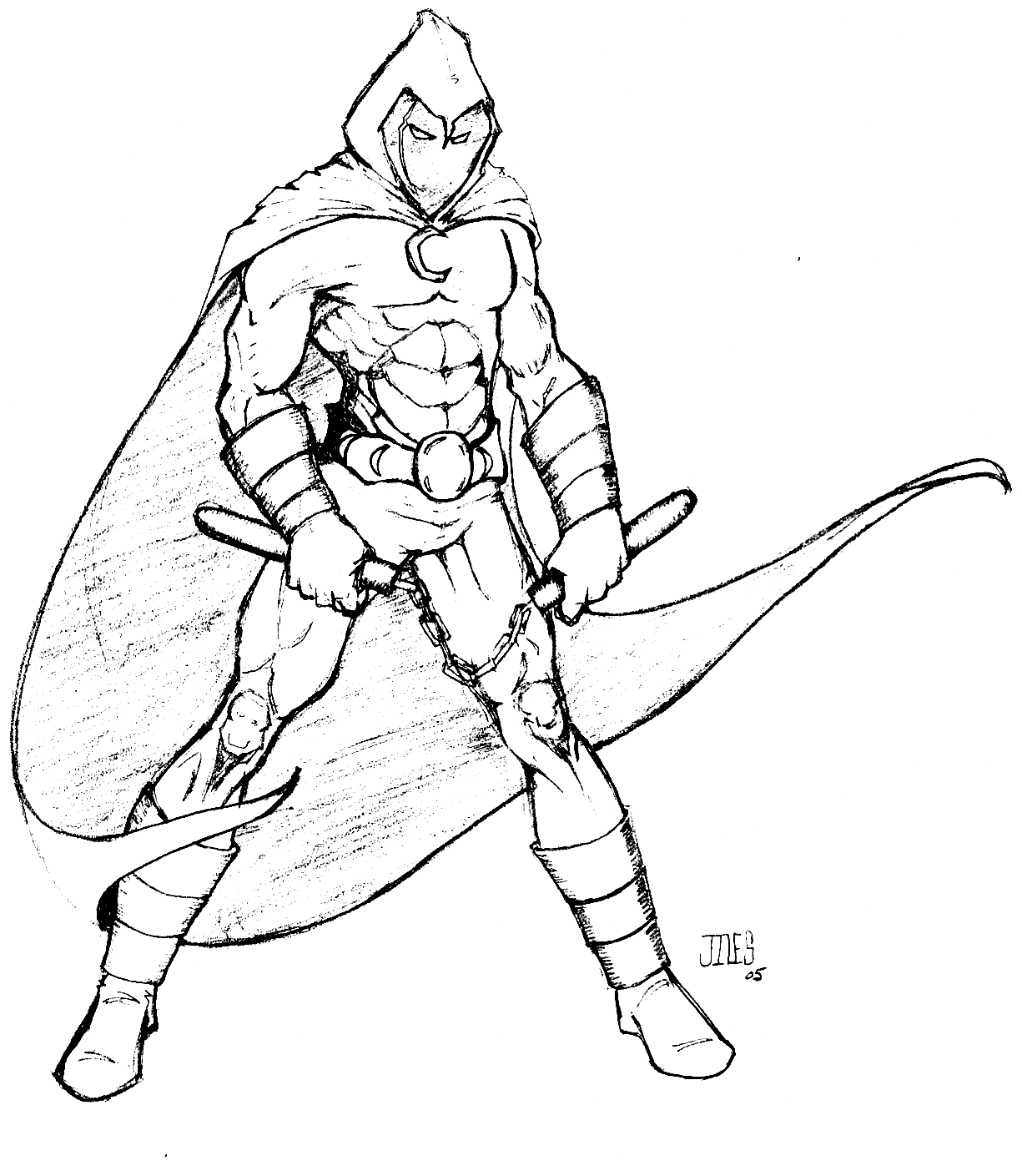 Moon Knight Free Coloring Pages Moon Knight Coloring Pages